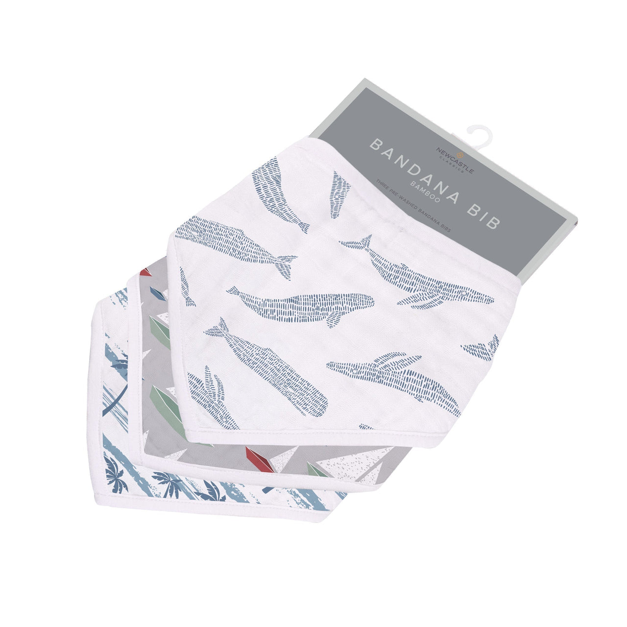 Newcastle - Ocean Tides Bamboo Bandana Bibs 3PK -