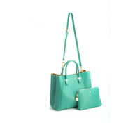 Thumbnail for GUNAS NEW YORK - Jane - Tiffany Blue Vegan Leather Satchel with dust bag - 1 COLOR -