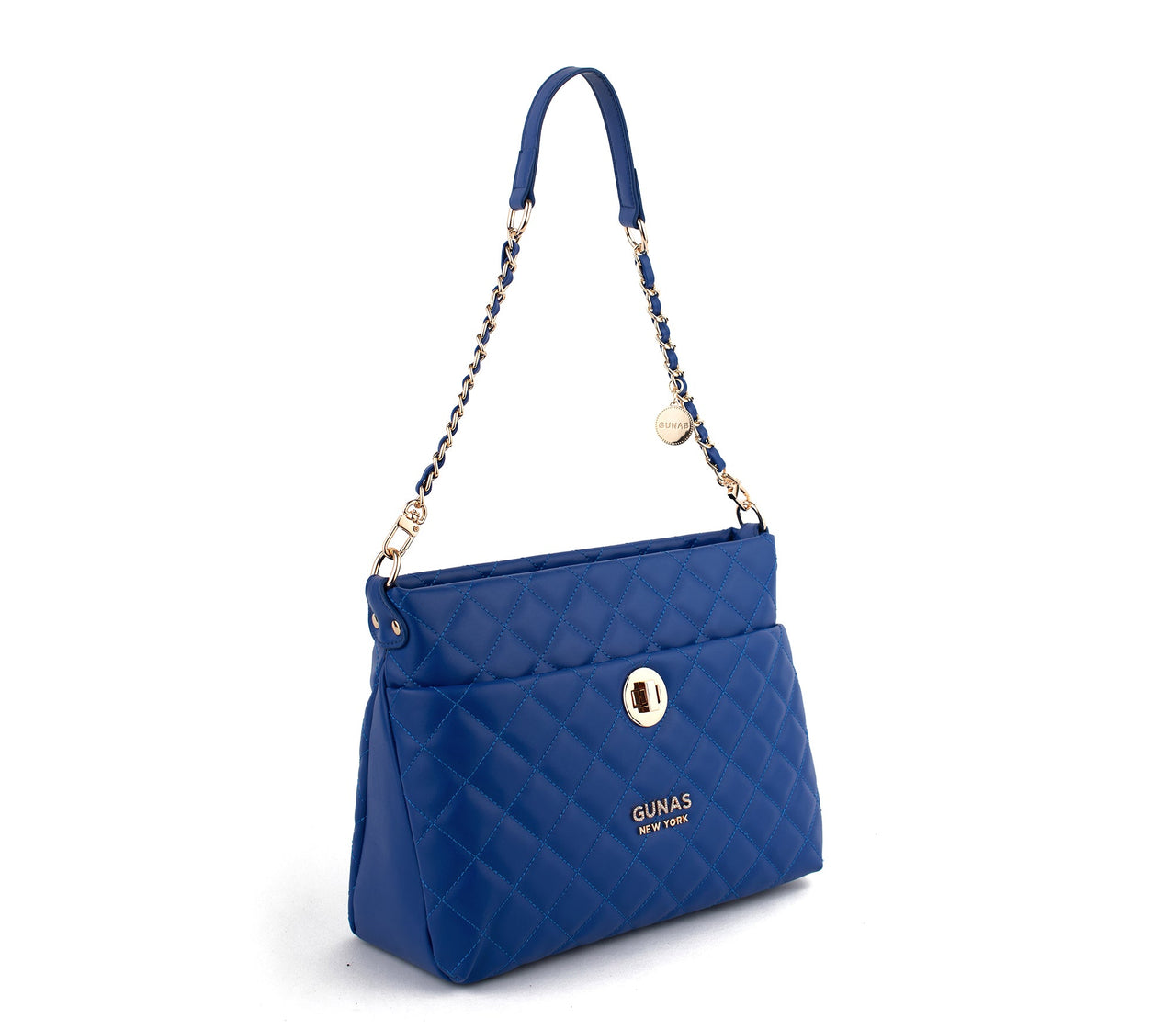 GUNAS NEW YORK - Koi - Blue Quilted Vegan Leather Purse - 1 COLOR -