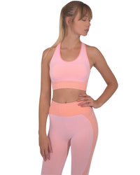 Thumbnail for Savoy - Trois Seamless Sports Bra - Pink  - 1 COLOR -