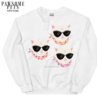 Thumbnail for Sweatshirt - Cool Cats - 7 COLORS -