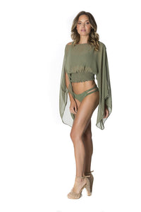 Thumbnail for Lybethras - Voyage Top in Olive Green - 2 COMBO  SIZES - 1 COLOR -