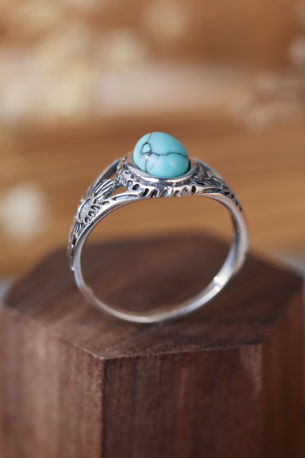 Turquoise 925 Sterling Silver Ring - T - SIZES 5 THRU 9 -