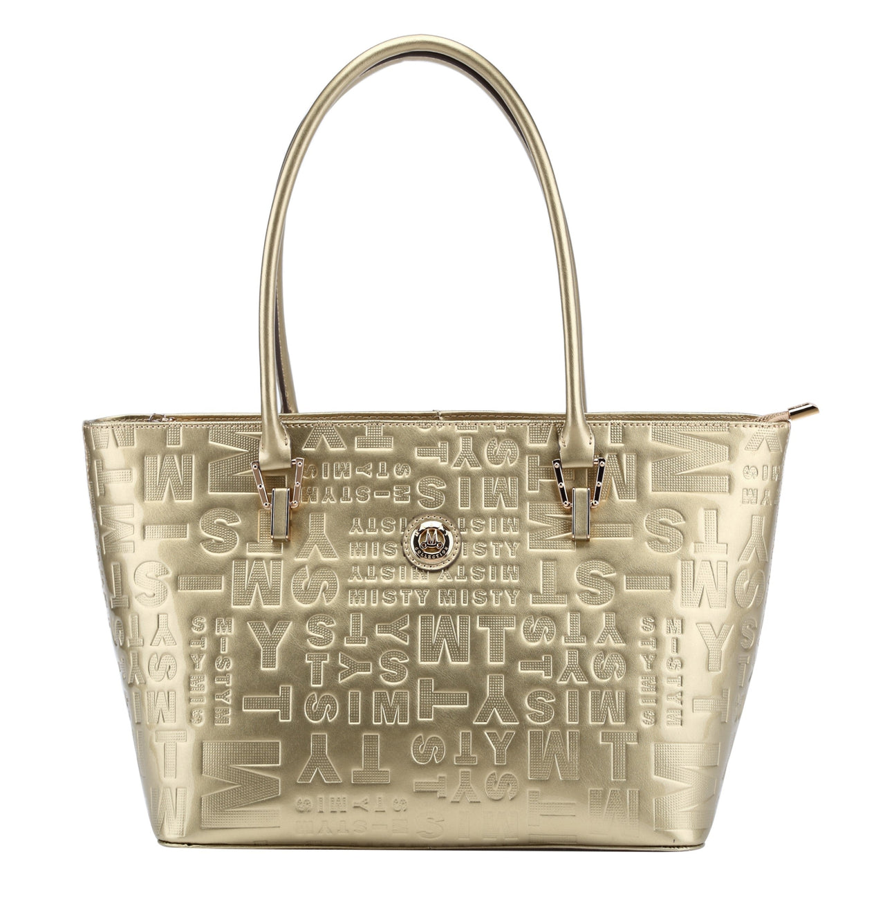 BRANGIO ITALY - Misty Metallic Shine Leather Tote - Made in Italy - 1 COLOR -