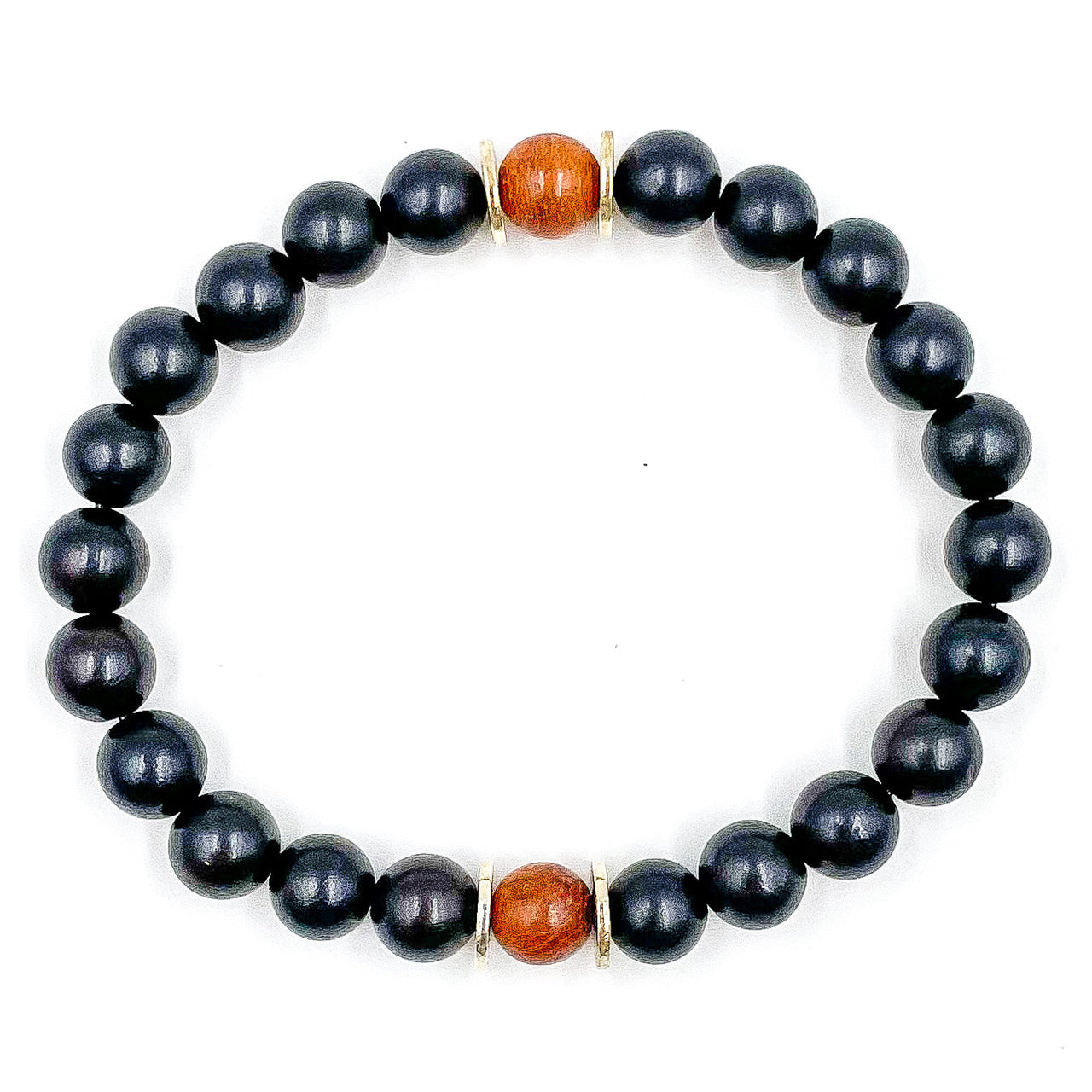 Westland - Ebony Blackwood & Red Rosewood Mala Beaded Bracelet -