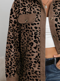 Thumbnail for Full Size Leopard Buttoned Jacket - T - 5 COLORS -