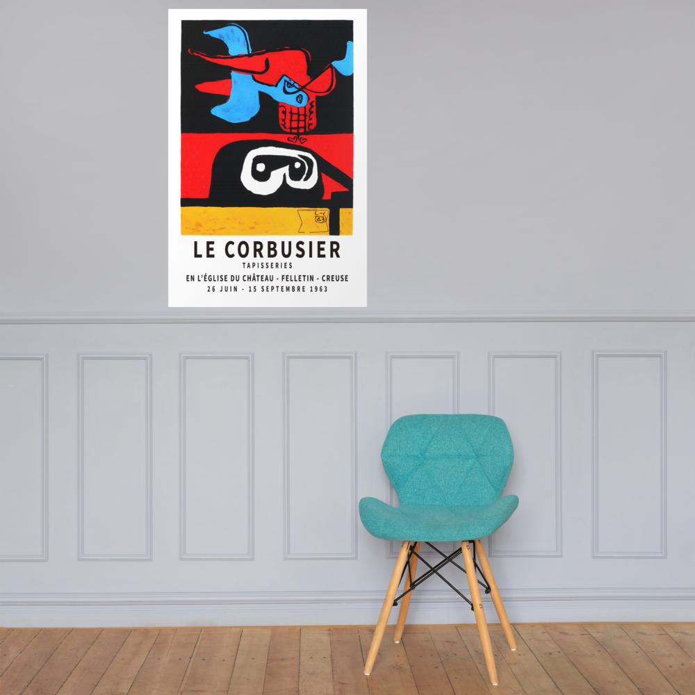 Le Corbusier 1963 Exhibition Artwork Poster - USA printed - 3 SIZES