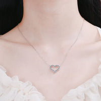 Thumbnail for Moissanite 925 Sterling Silver Heart Shape Necklace