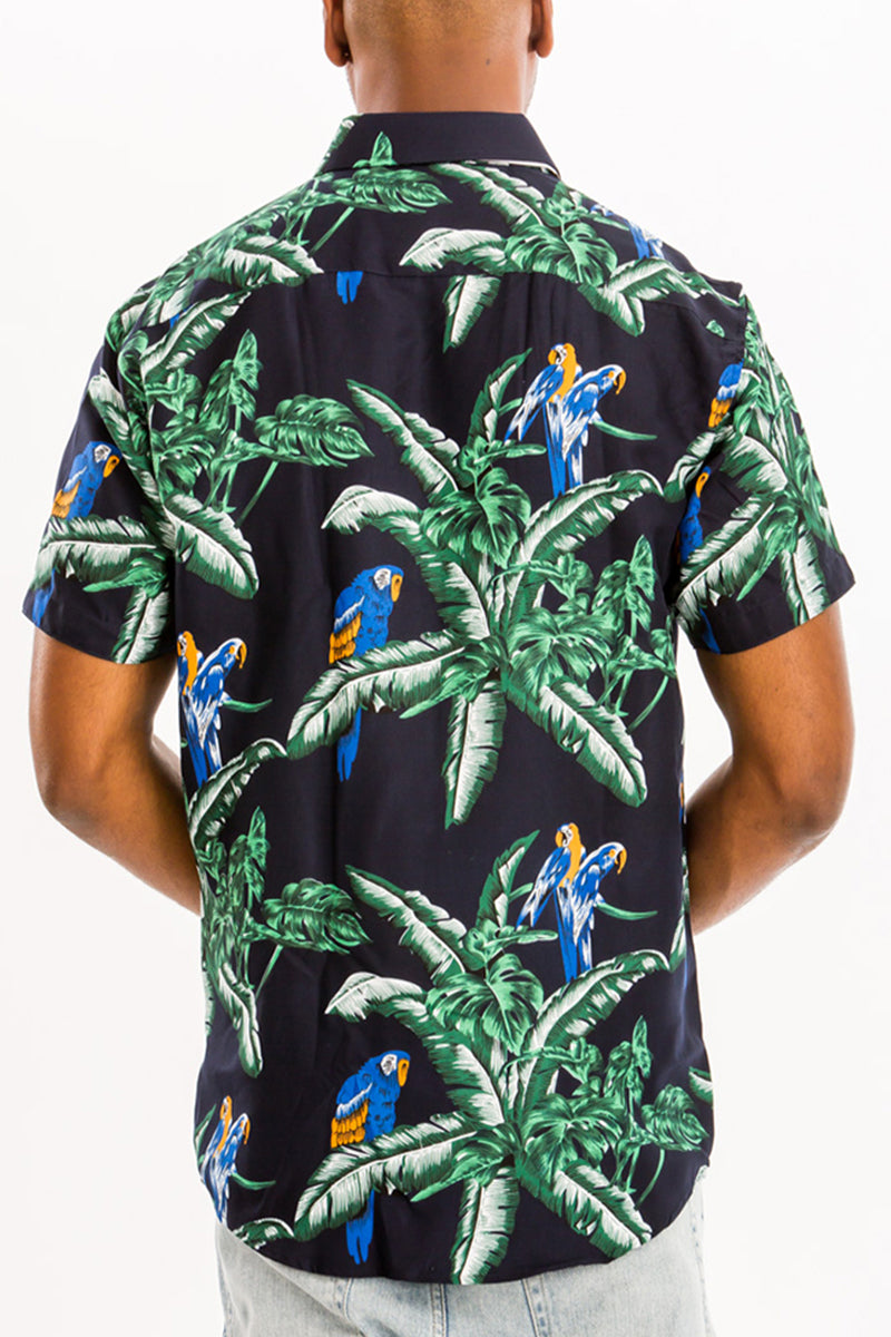 WEIV - Digital Print Hawaiian Short Sleeve Shirt -