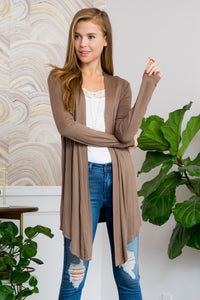 Thumbnail for Riah Fashion -  - Drapey Open Front Cardigan - 15 COLORS -