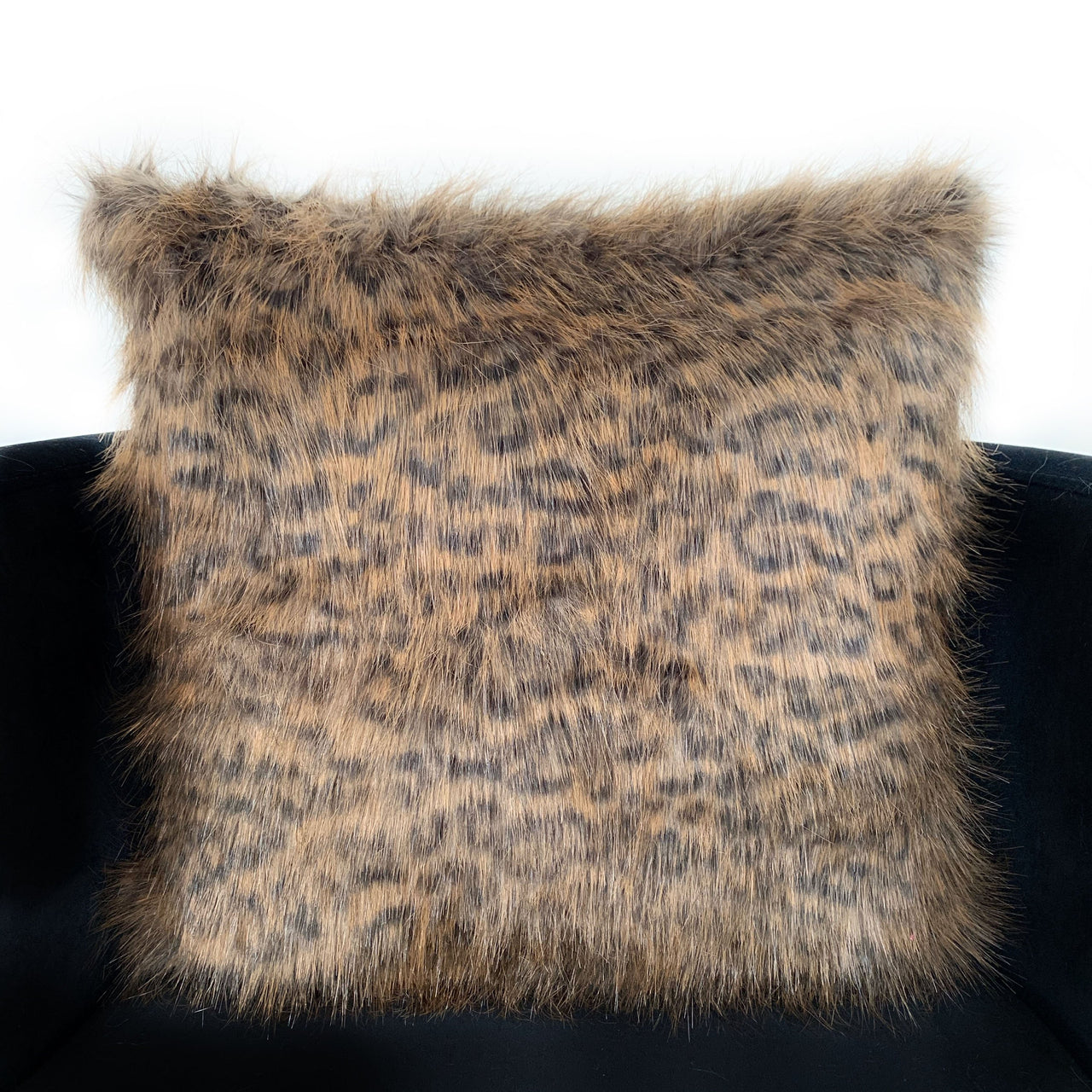 Brown Tawny WildCat Animal Faux Fur Luxury Throw Pillow - 10 SIZES -