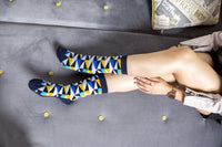 Thumbnail for Women's Navy Triangle Socks - 1 COLOR -