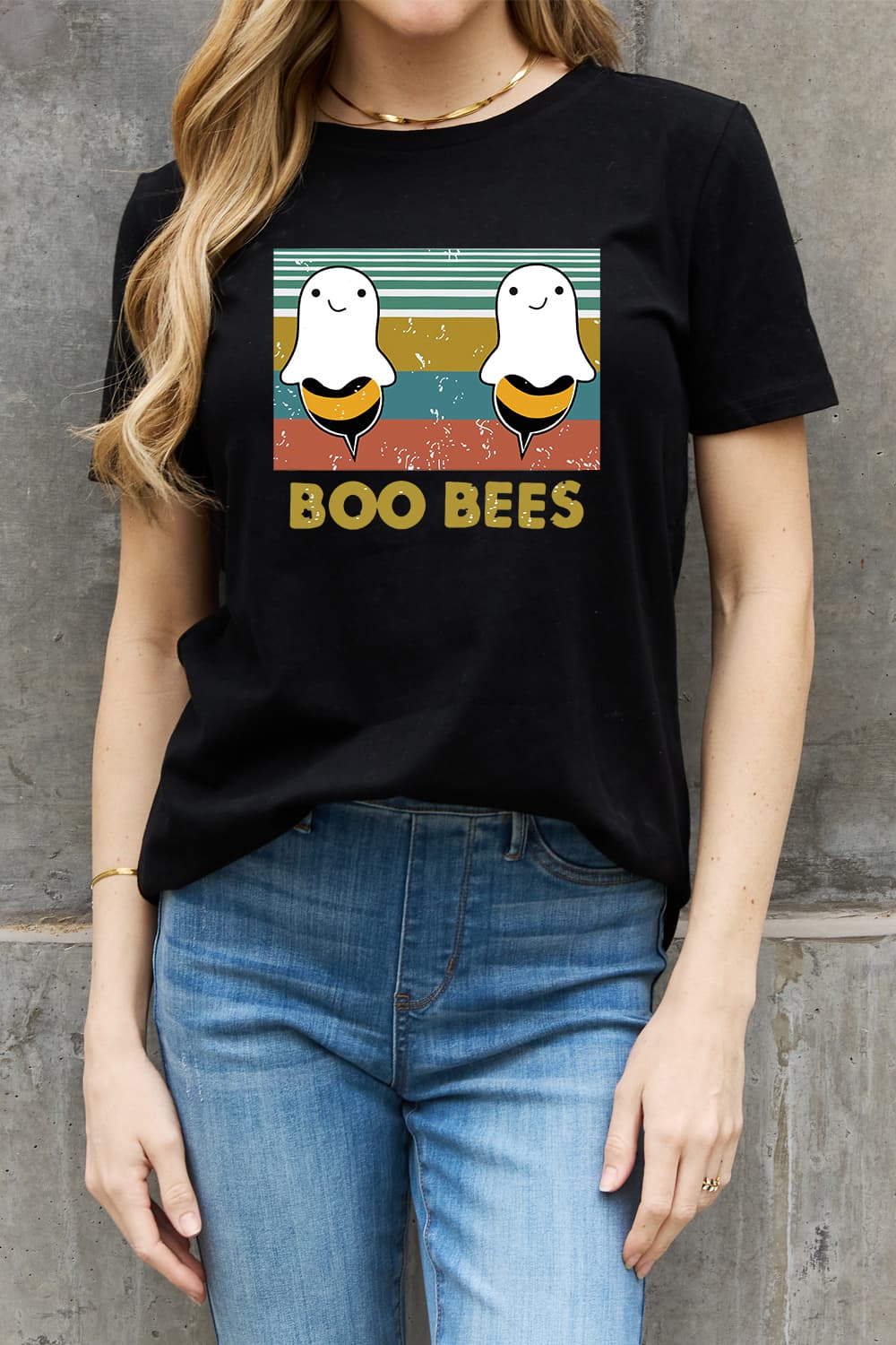 Simply Love - "BOO BEES" - Graphic Cotton Tee - T - 3 COLORS -