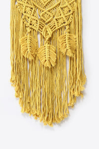 Thumbnail for Fully Handmade Fringe Macrame Wall Hanging - 13.7