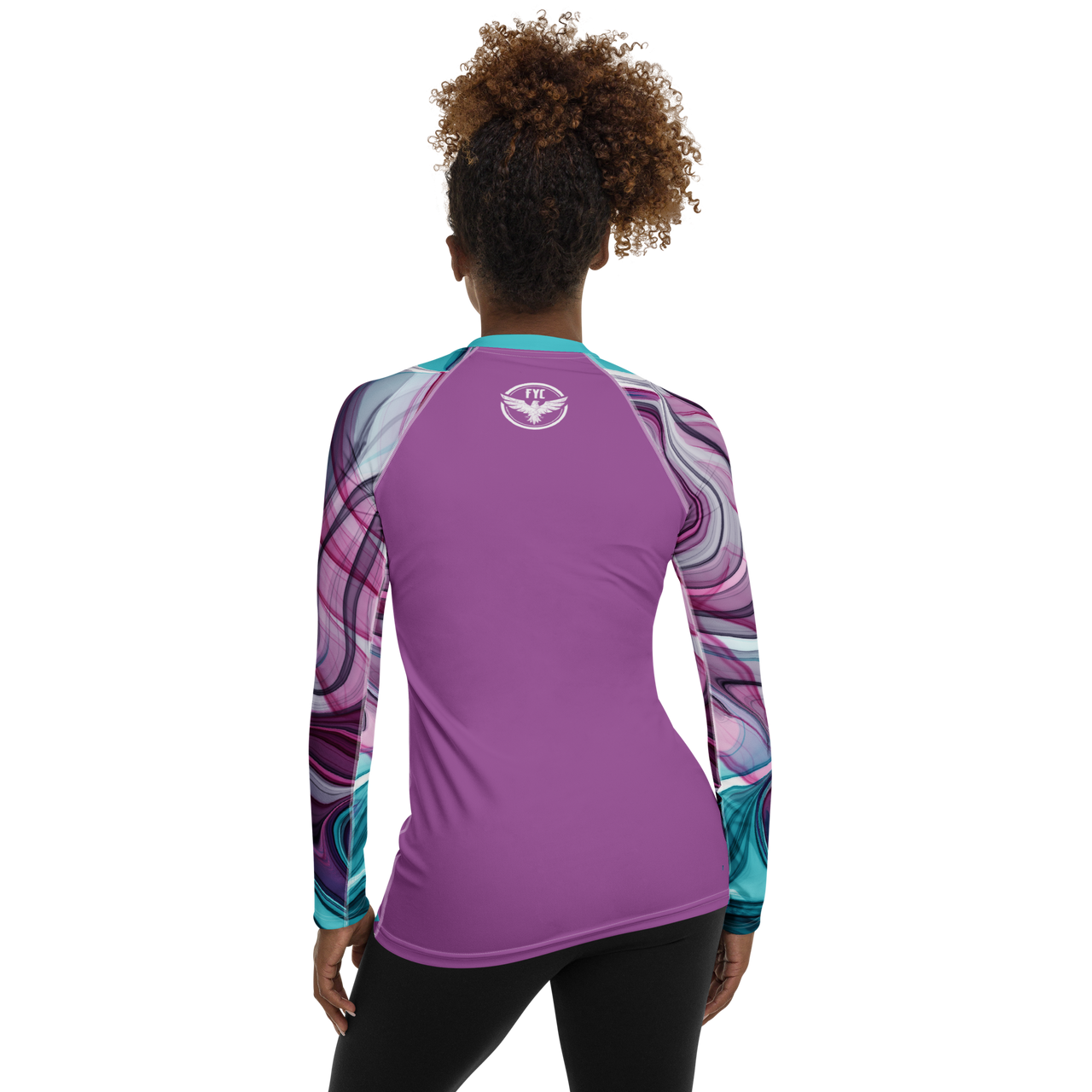 FYC - Women's Water Colors Performance Rash Guard UPF 40+ - 1 COLOR -