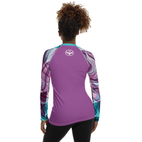 Thumbnail for FYC - Women's Water Colors Performance Rash Guard UPF 40+ - 1 COLOR -