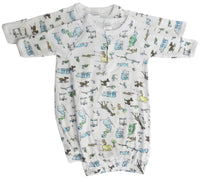 Thumbnail for Bambini Boys Print Infant Gowns - 2 Pack -