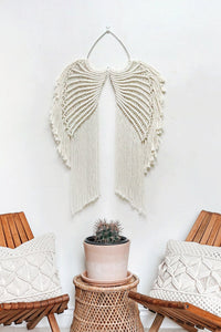 Thumbnail for Macrame Angel Wings Wall Hanging - 21.5