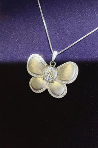 Thumbnail for 1 Carat Moissanite Butterfly Pendant Necklace