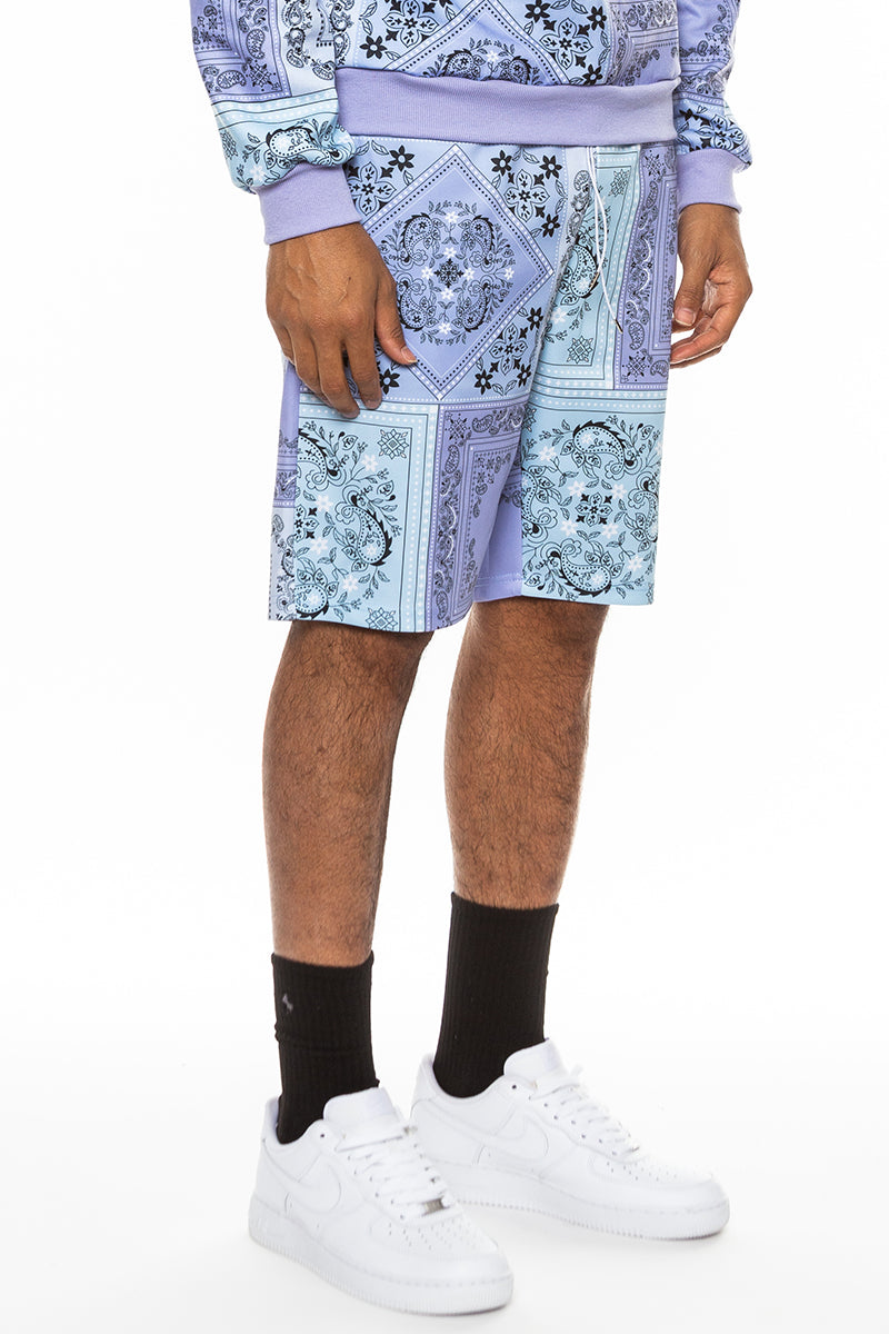 Paisley All Over Print Shorts - 1 COLOR -