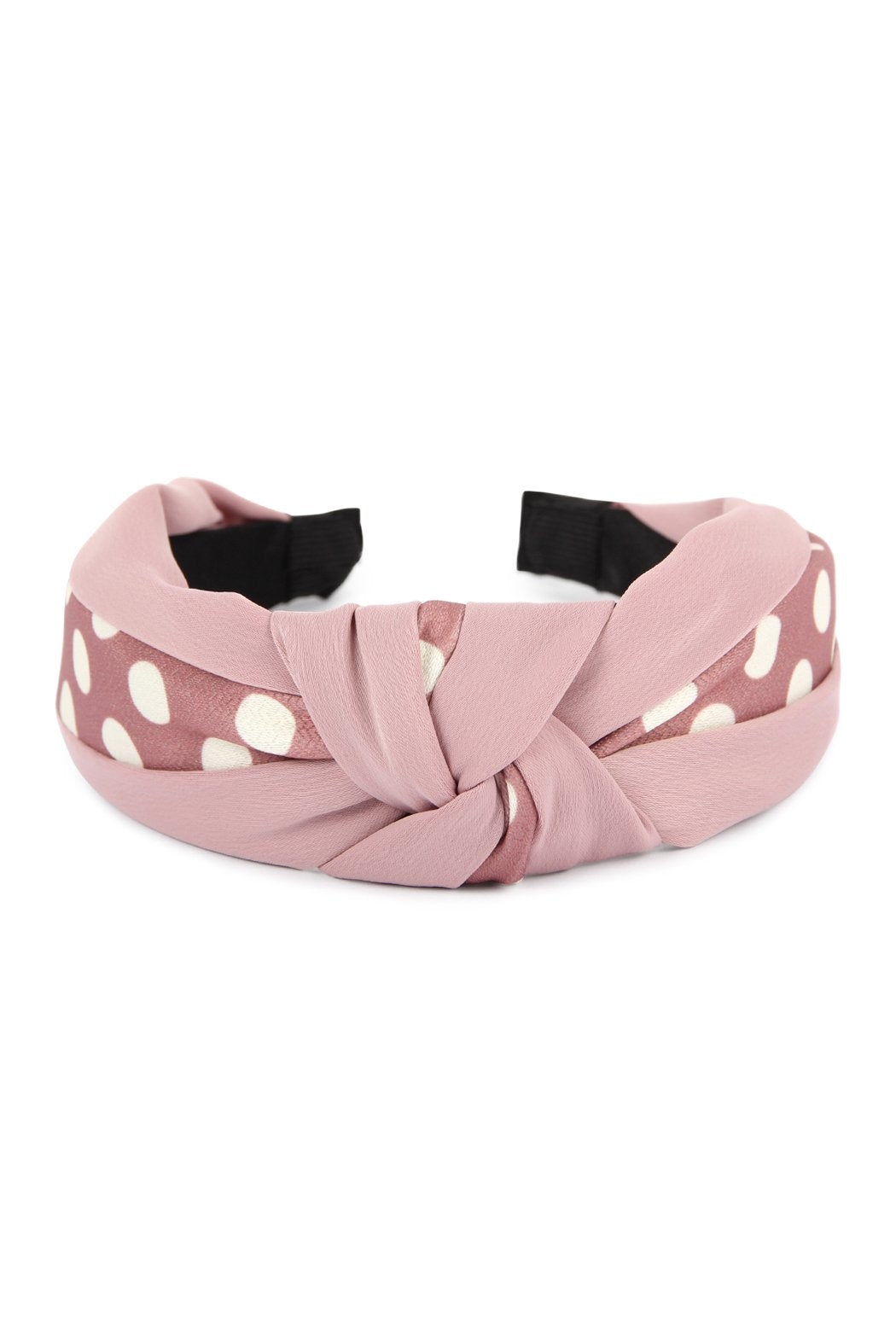 Riah Fashion - Half Tone Polka Dots Tied Hair Band - 5 COLORS