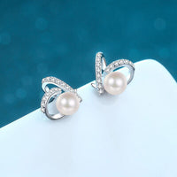 Thumbnail for Natural Pearl Moissanite 925 Sterling Silver Earrings