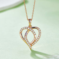 Thumbnail for Moissanite 925 Sterling Silver Heart Shape Necklace