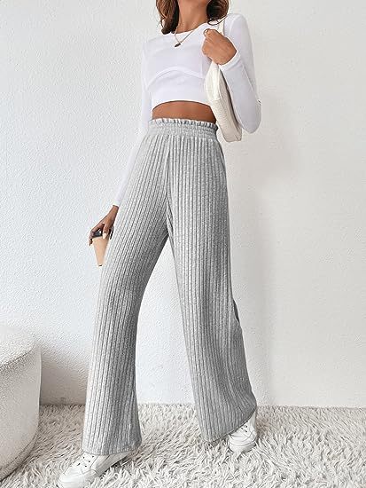 Women's casual loose knitted trousers Pants - K - 4 COLORS -