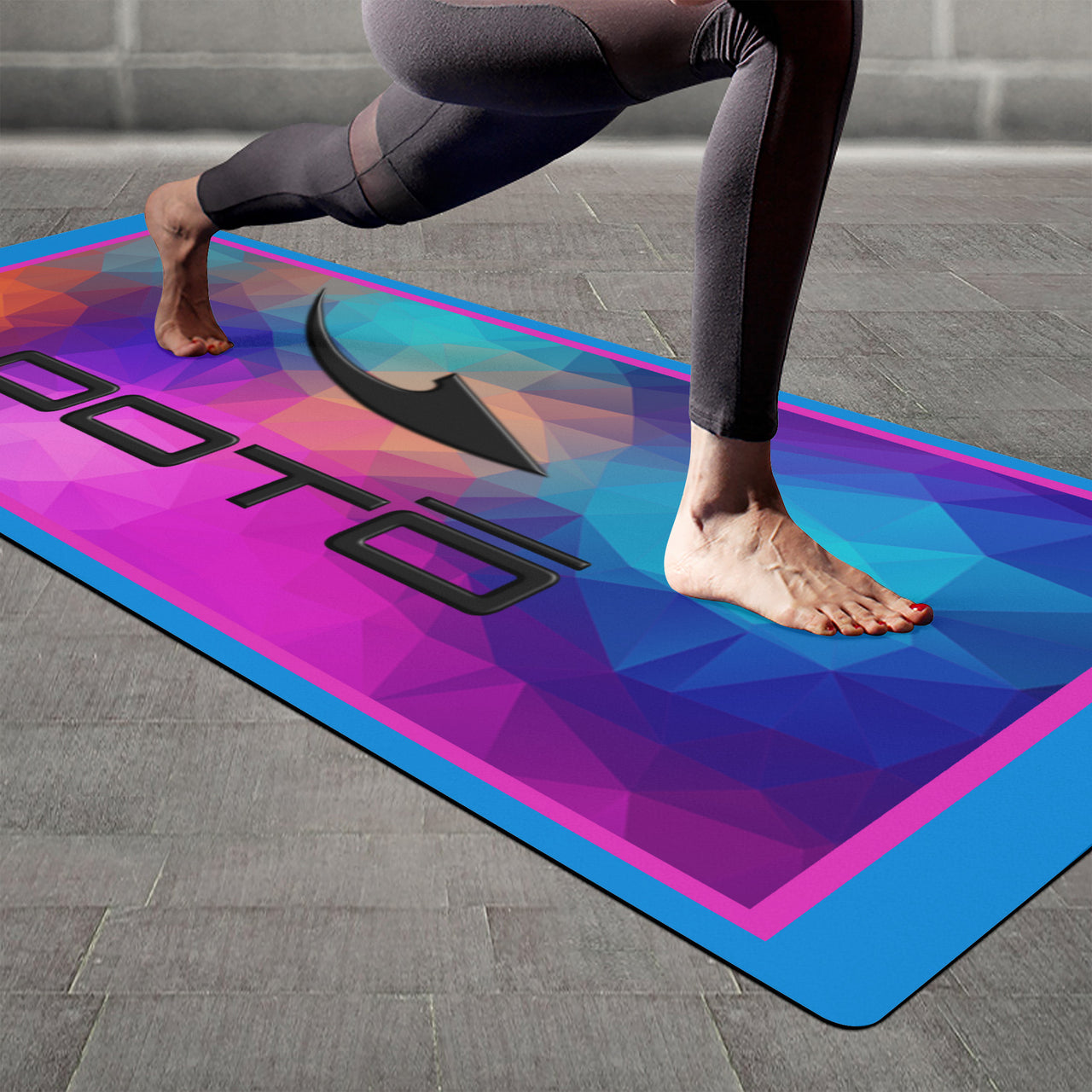 OOTO - Yoga Mat - Prism on light blue