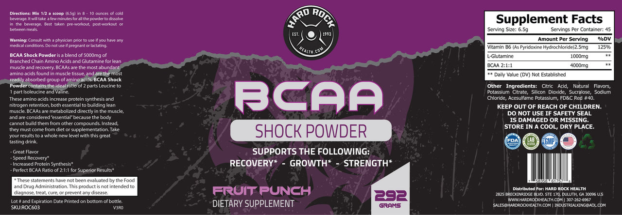 BCAA Shock Powder (Fruit Punch)