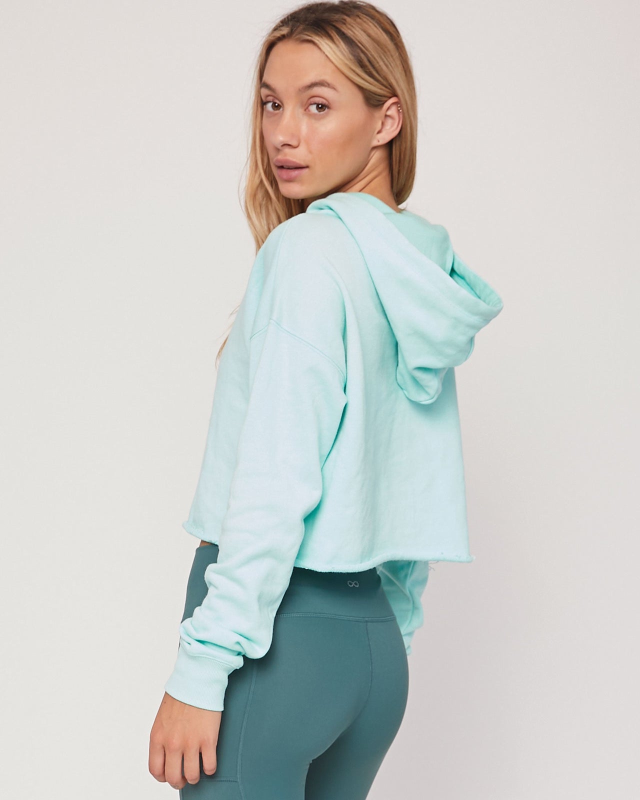 Rebody - French Terry Crop Hoody - Smooth Mint *Sustainable - 1 COLOR -