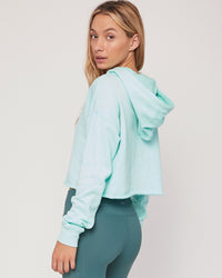 Thumbnail for Rebody - French Terry Crop Hoody - Smooth Mint *Sustainable - 1 COLOR -