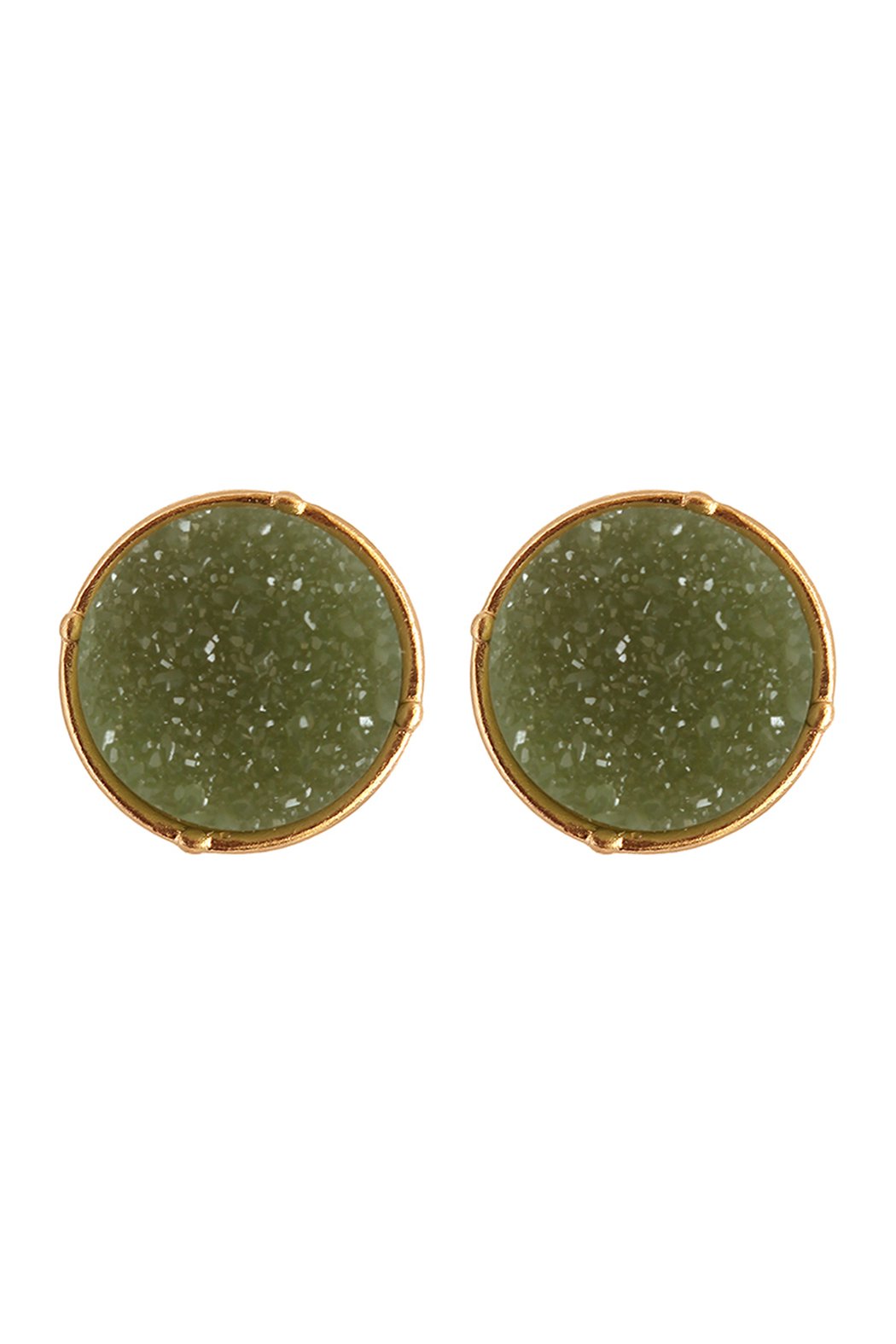 Druzy Round Post Earrings - 18 COLORS -