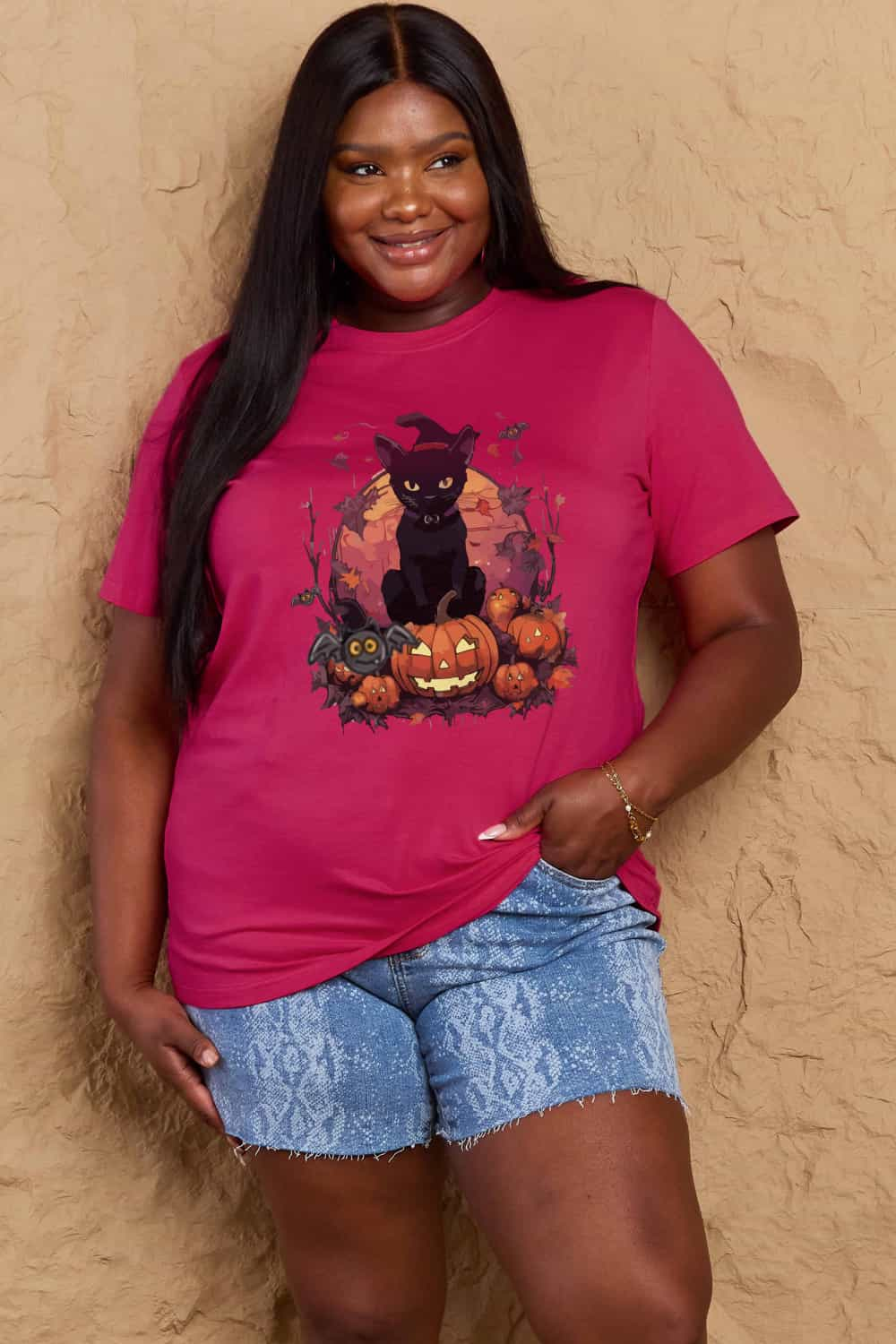 Simply Love Full Size Halloween Theme Graphic T-Shirt - SIZES S THRU 3XL - T - 3 COLORS -