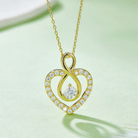 Thumbnail for 1 Carat Moissanite 925 Sterling Silver Heart Shape Necklace