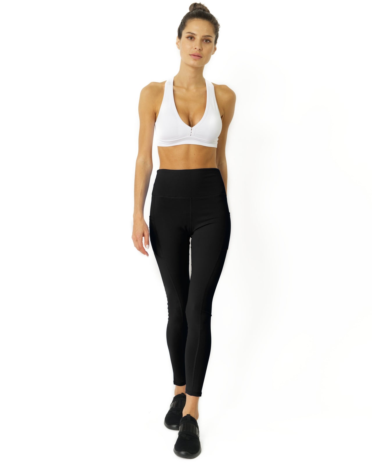 Savoy - High Waisted Yoga Leggings - Black - 1 COLOR -