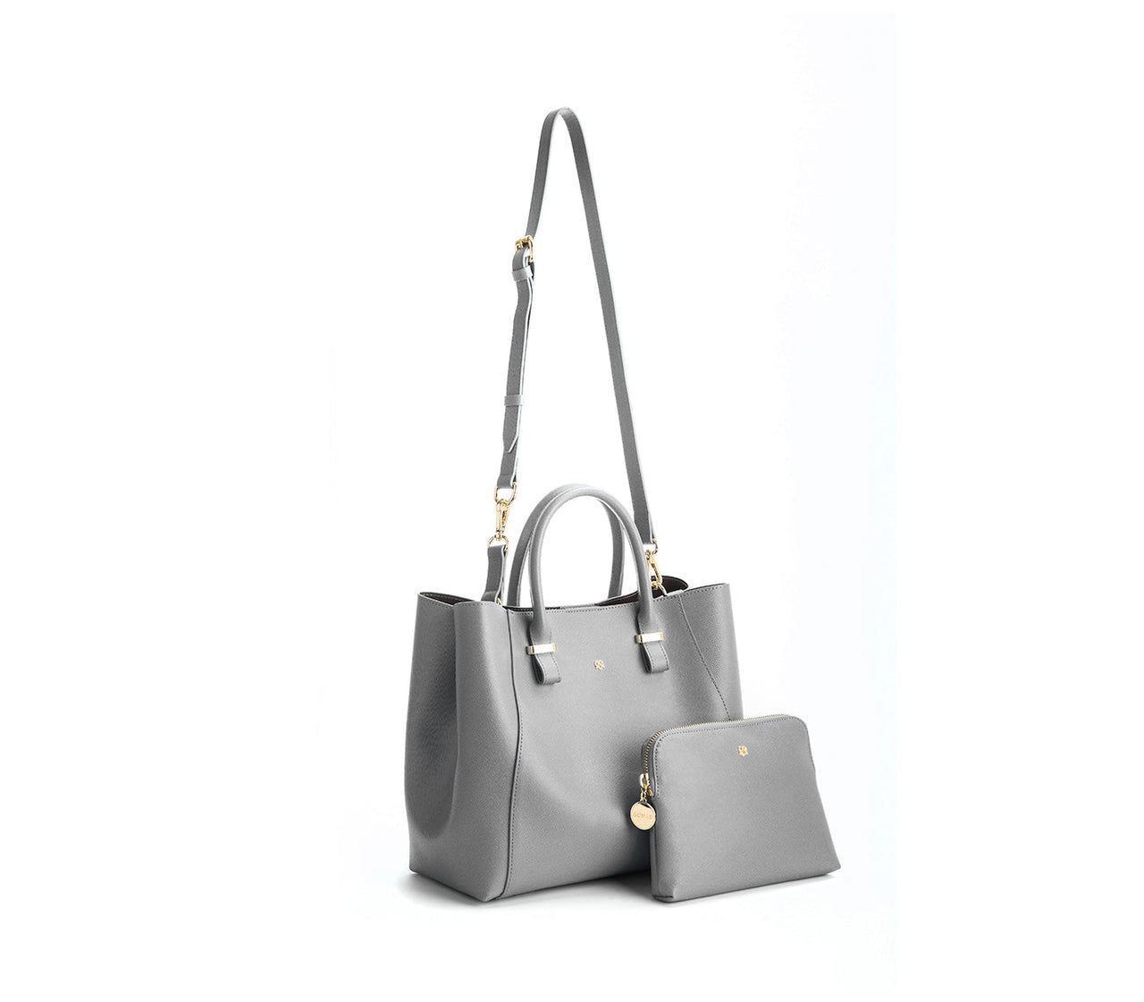 GUNAS NEW YORK - Jane - Grey Vegan Leather Satchel with dust bag - 1 COLOR -