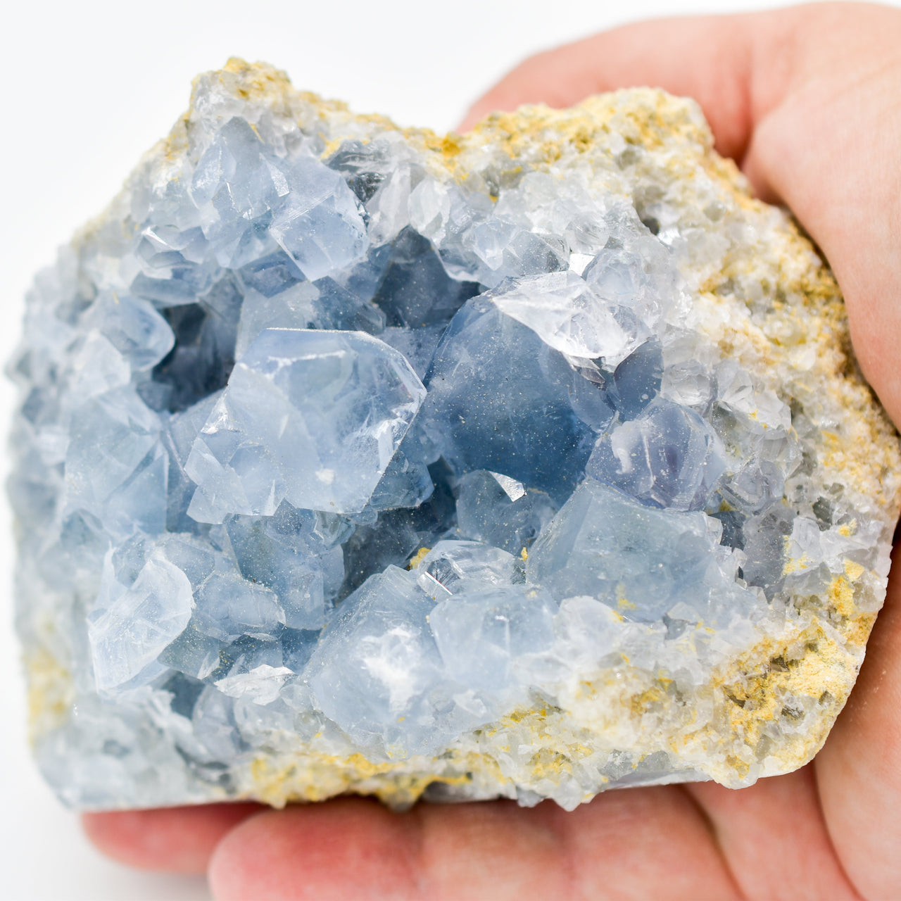 Whyte Quartz - Grade a Celestite Druzy Clusters - 7 WEIGHTS -