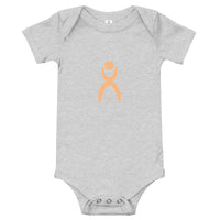 Thumbnail for OOTO - GLYPHIC EN PEACH - Baby short sleeve one piece - 7 COLORS -