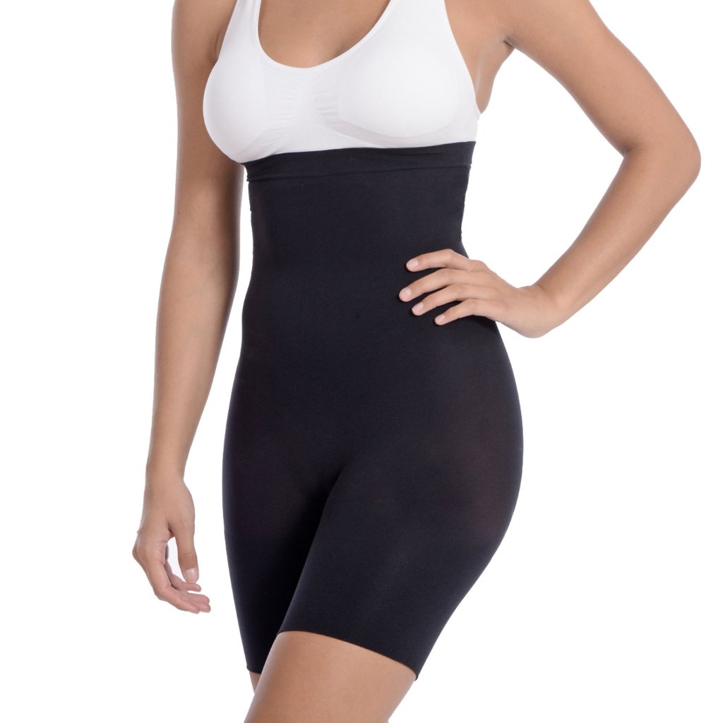 Hi Waist Shaper With Extra Long Boy Leg Black -