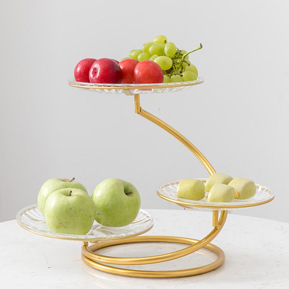 Iron Fruit Basket Stand - 3 Tier Fruit Trays - Cake Trays - Dessert / Snacks Trays - Vegetables - Snacks Storage Tray Stand - [28 DAY DELIVERY] - 11 COLORS/SHAPES/DESIGNS - CHECK 'EM OUT! -