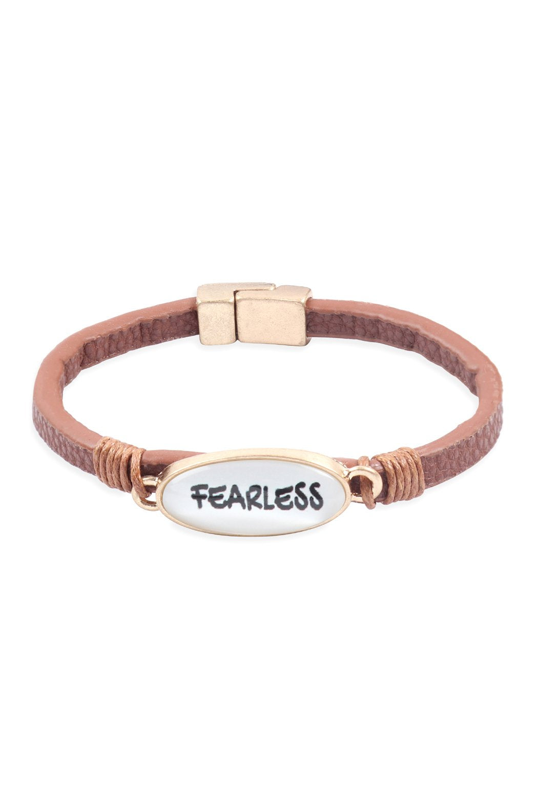 "Fearless" Animal Print Leather Magnet Bracelet - 4 COLORS - FINISHES -