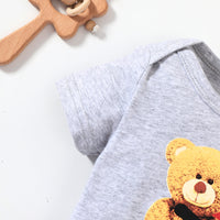 Thumbnail for Baby Bear Graphic Short Sleeve Bodysuit - T - 5 SIZES - 2 COLORS -