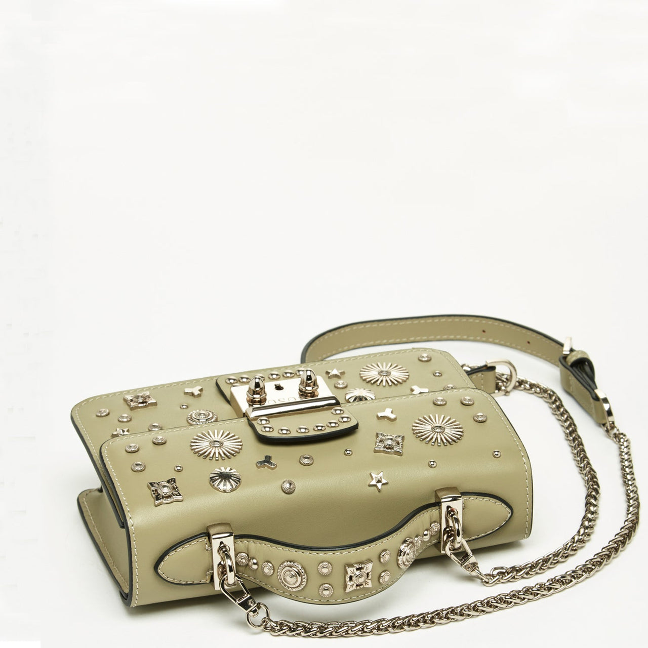 The Hollywood Leather Crossbody Bag Sage Green -