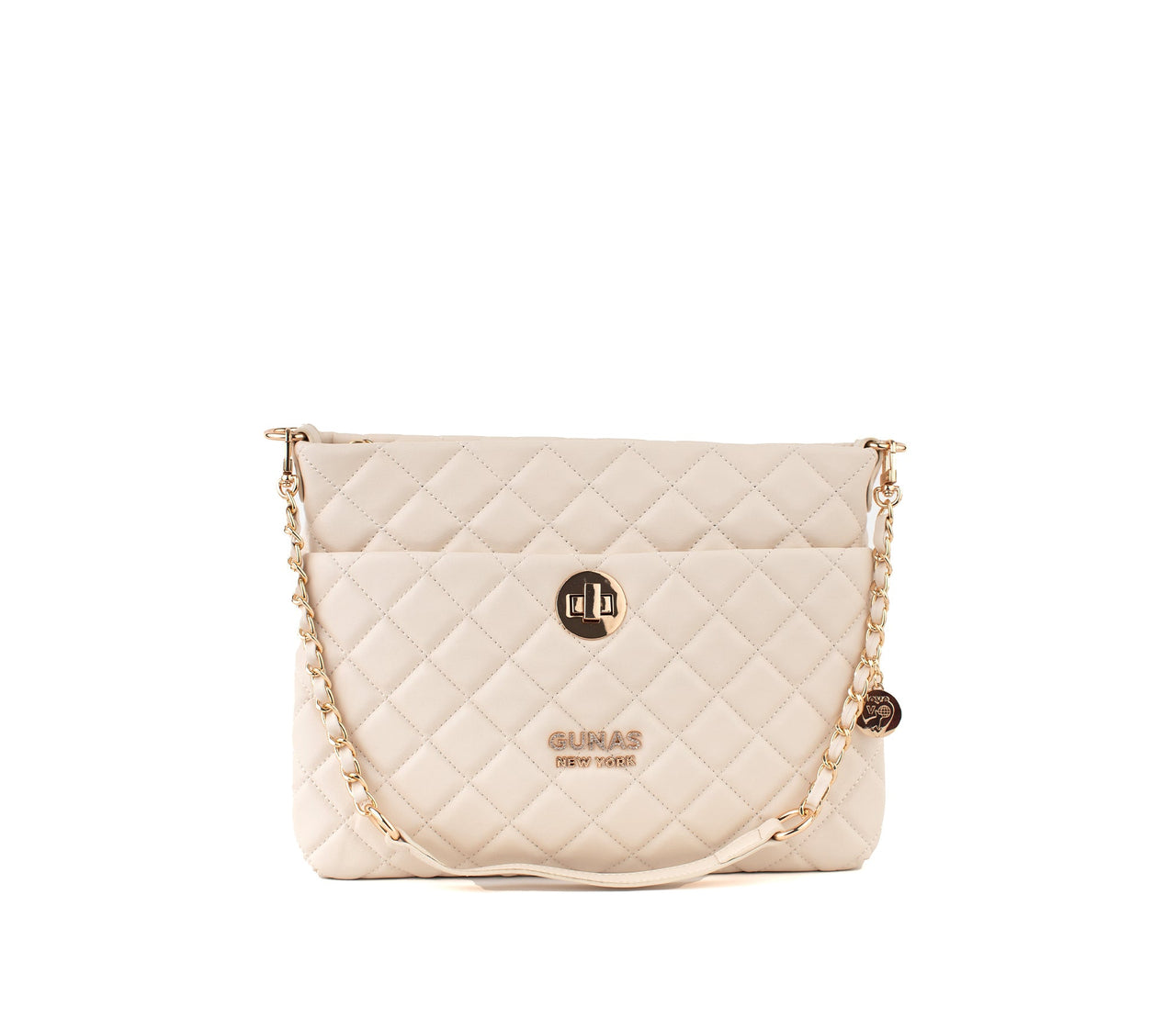 GUNAS NEW YORK - Koi - Off-White Quilted Vegan Leather Purse - 1 COLOR -