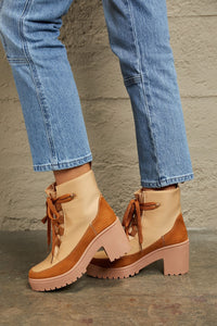 Thumbnail for East Lion - Lace Up Lug Booties - T - 1 COLOR -