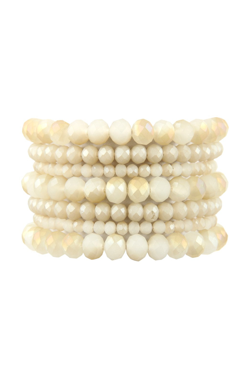 Seven Lines Glass Beads Stretch Bracelet - 22 COLORS