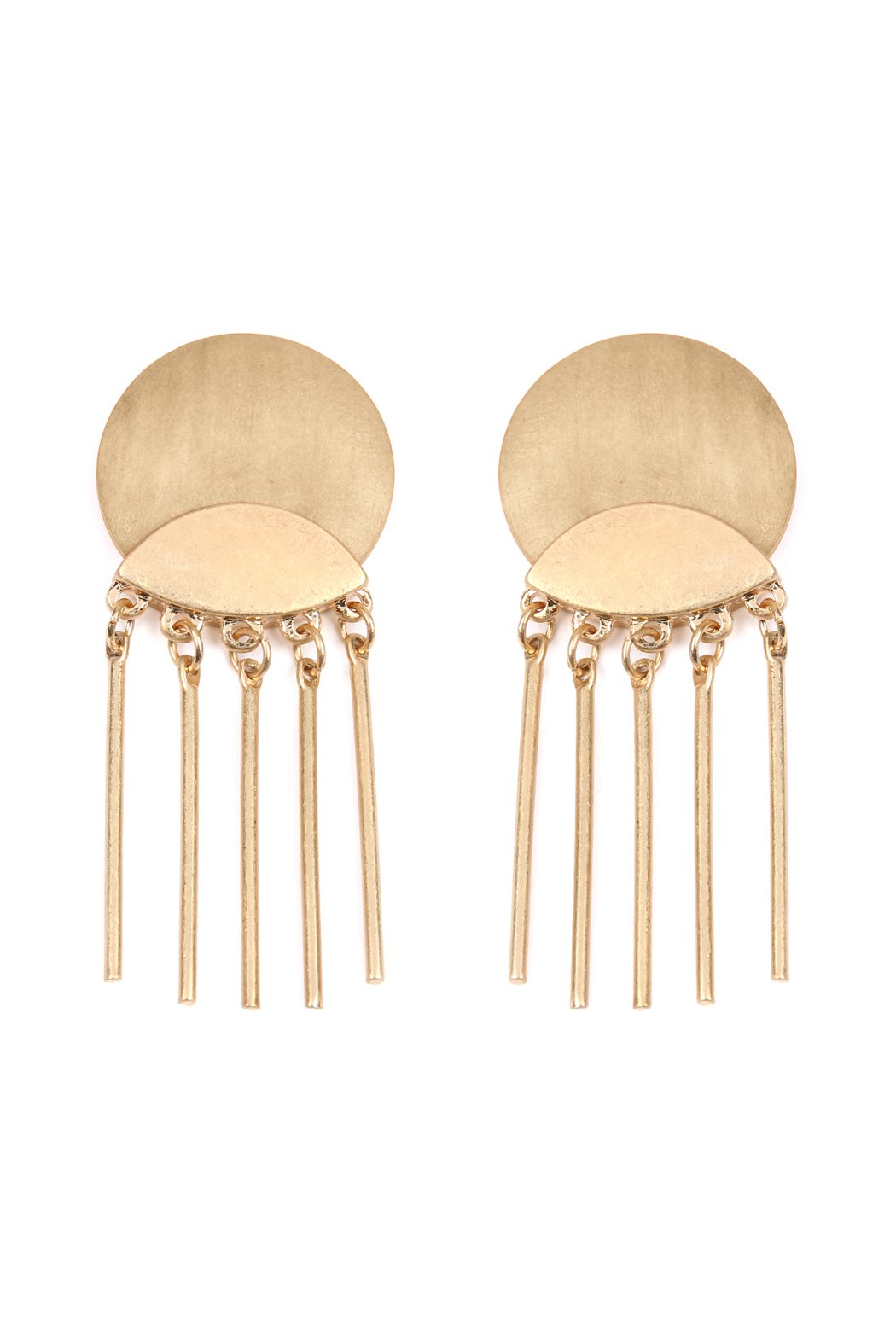 Wood Disc Dangle Earrings - 7 COLORS -