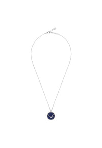 Thumbnail for Zodiac Lapis Lazuli Gemstone Star Constellation Pendant Necklace Silver Libra -