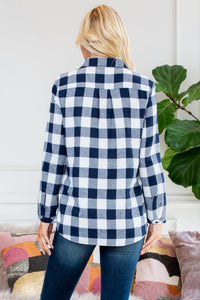 Thumbnail for Riah Fashion - Sherpa Lined Plaid Flannel Top - 5 COLORS -